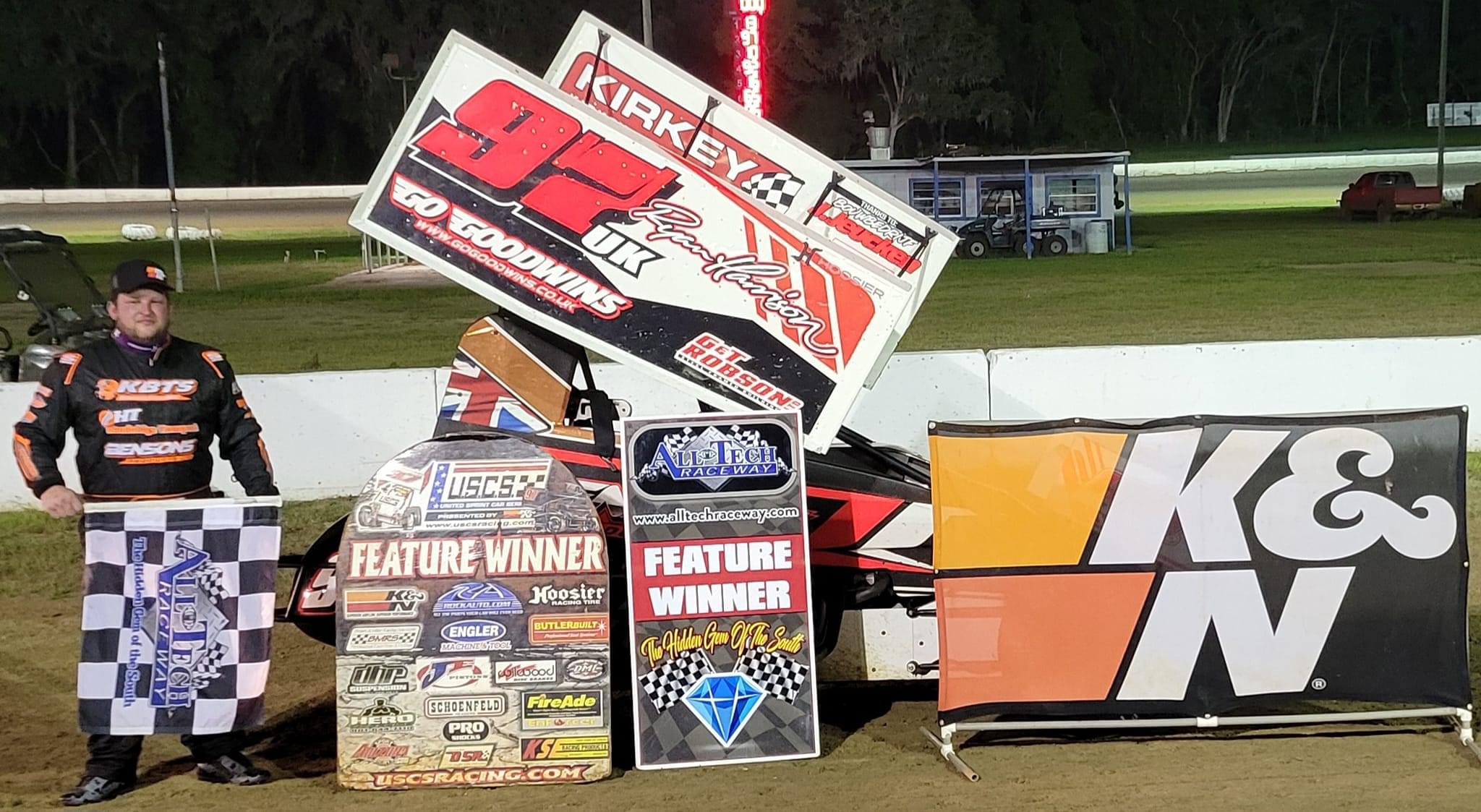 HARRISON HUSTLES TO ALL-TECH USCS WIN at ALL-TECH RACEWAY